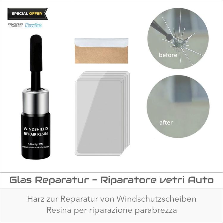 Glas Reparatur Set Auto Frontscheibe Harz