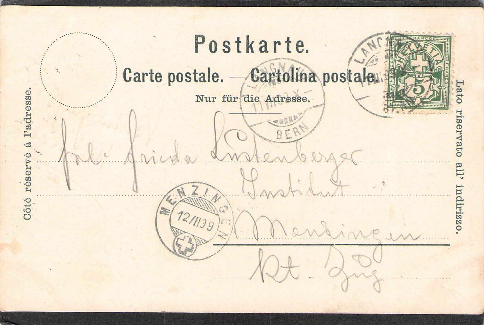 Cartoline postali: ^Eidg. Sängerfest Bern 1899 , gel – Usato da Reichenburg venduto da Pipo-67 1