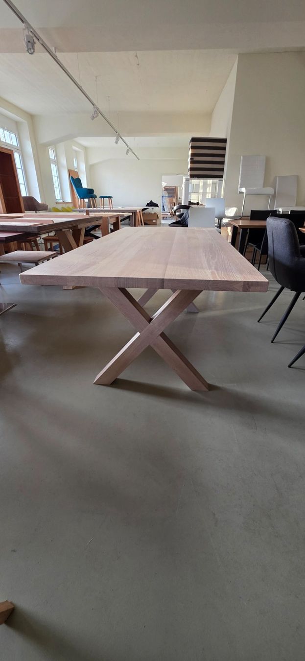 Tavoli: Tisch neu Eiche Massiv mit X oder U Holzbeine – Nuovo e nell'imballaggio originale da Lützelflüh-Goldb venduto da Rampenverkauf_72_ 5