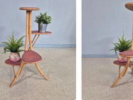 Bambus Blumenständer Flower Stand Blumentreppe Pflanzenregal