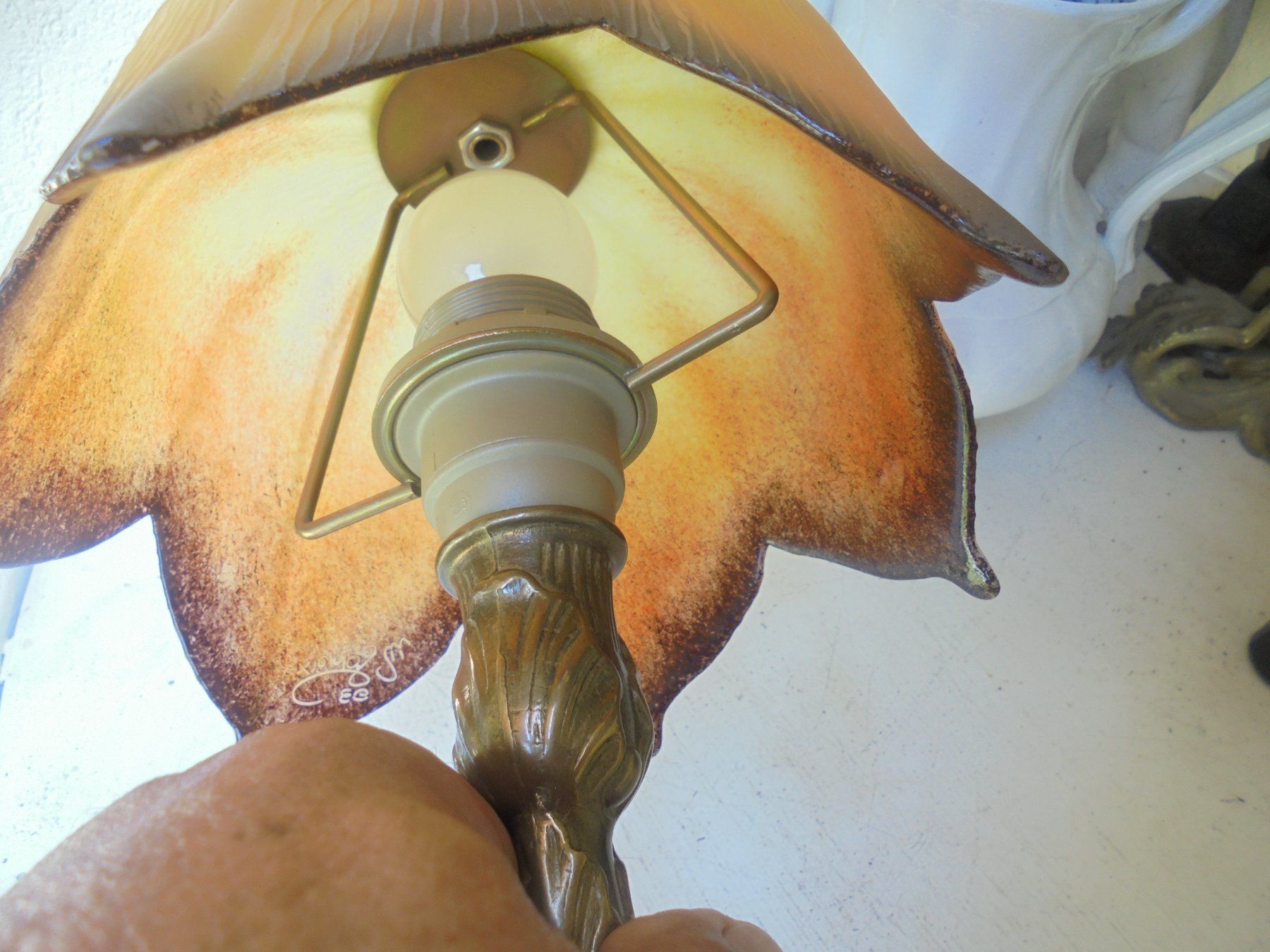 Lampade: Alte Tischlampe, ca. 1950-60 – Usato da Camorino venduto da Hunpete 6