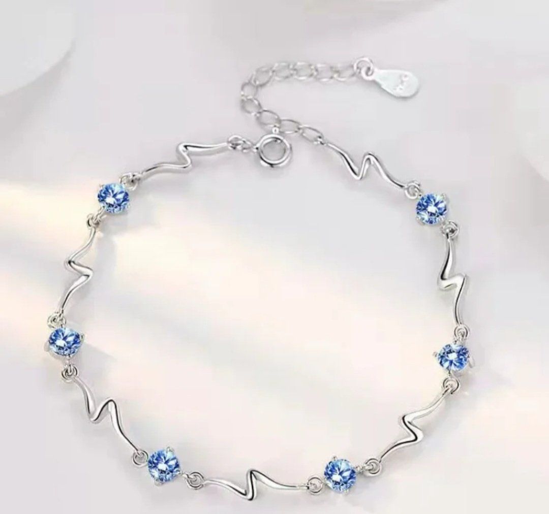 Armbänder & -reifen: Armband aus Sterling Silber blau – Neu und originalverpackt aus Brunnen von tan_5pl5
