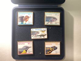 PIN's pro juventute 1995, 5 Stück, Briefmarken-Format