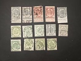 Belgien 1907 Lot  super gestempelt  (2184)