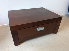 Nachttisch Nussbaumfurnier, Schublade, 20cm hoch