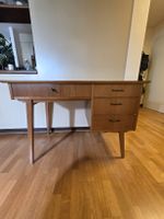 Mid Century Schreibtisch Holz mit Schubladen Möbel Meyer
