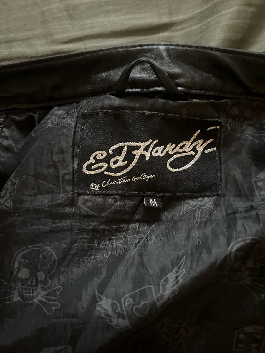 Giacche: Ed Hardy Lederjacke, Gr. M, Schwarz – Usato da Zürich venduto da Levin.S 3