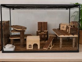Kleintiergehege mit Zubehör 