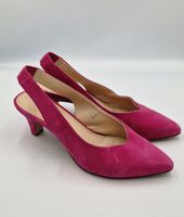 Bugatti Damen Slingpumps Wildleder Pink/Fuchsia Gr. 39