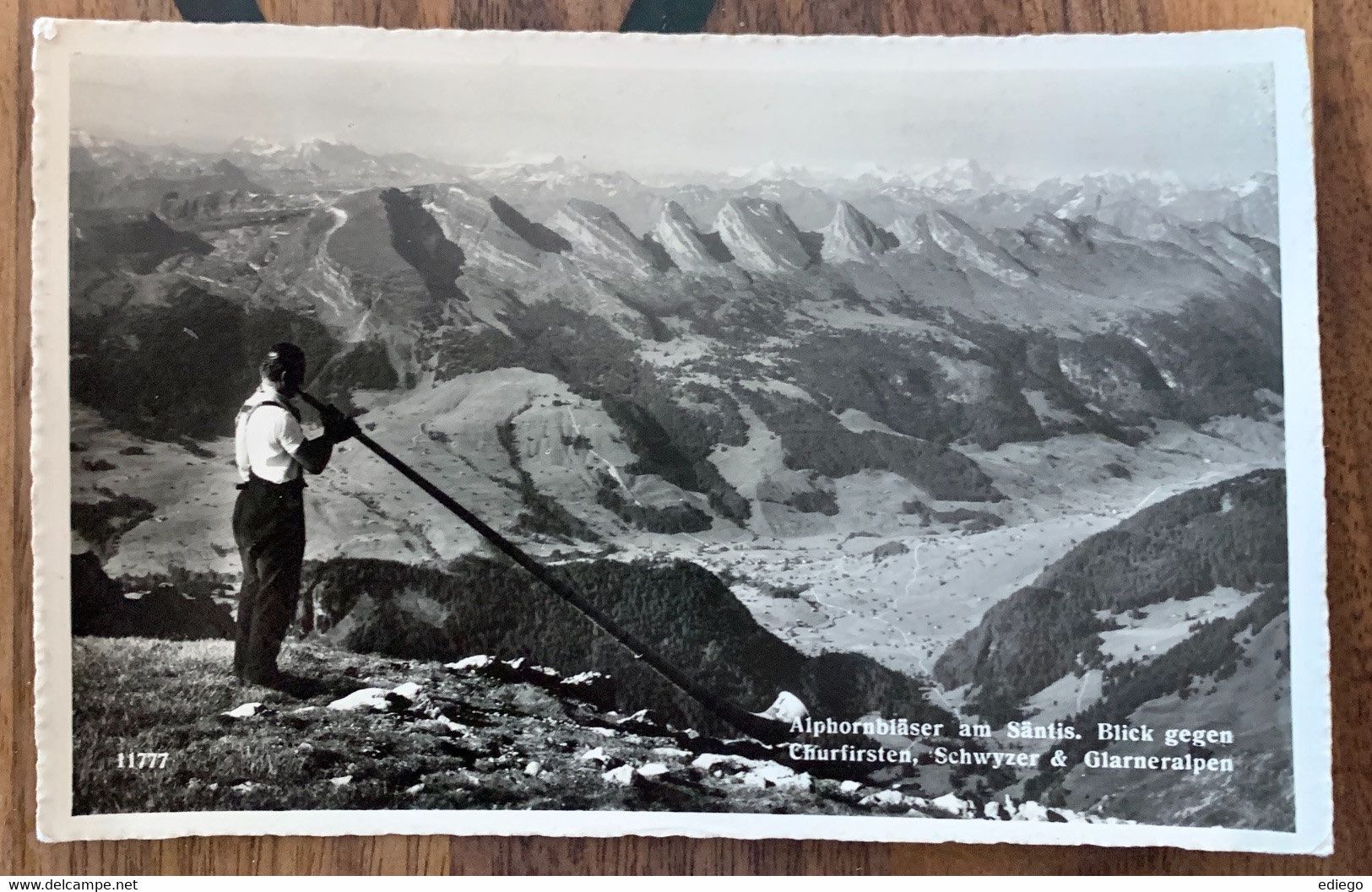 Cartoline postali: ALPHORNBLÄSER AM SÄNTIS - ANIMATION – Usato da Lutry venduto da Ediego