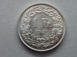 1 Fr.  1940  unz./ stgl.