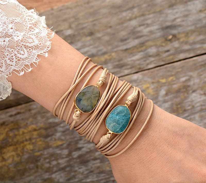 Armbänder & -reifen: NEU Labradorit Naturstein Armband – Neu und originalverpackt aus Wittenbach von ChinaSeidenstrasse