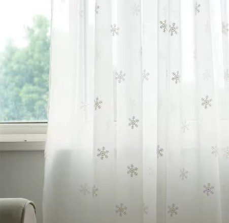 Tende: Schöne Schneeflocke Vorhänge 300x250cm – Nuovo e nell'imballaggio originale da Amriswil venduto da Ravinvida