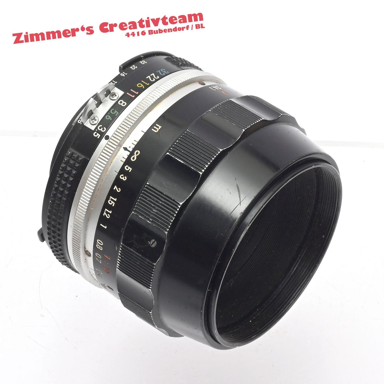Nikon Obiettivi: Micro Nikkor AI 55mm 3.5 Macroobjektiv, Nikon manuell – Usato da Bubendorf venduto da zimmers_creativteam