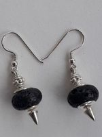 Silber Ohrhänger mit Lavastein