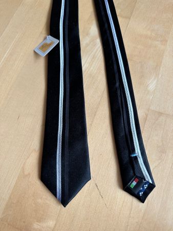 Elegante Herren Krawatte (maddson), Schwarz, Neu mit Eti...