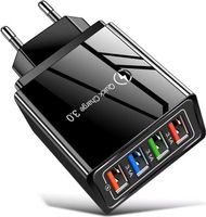 Schnell Ladegerät 4x USB-A, 18 Watt, Schwarz (NEU)