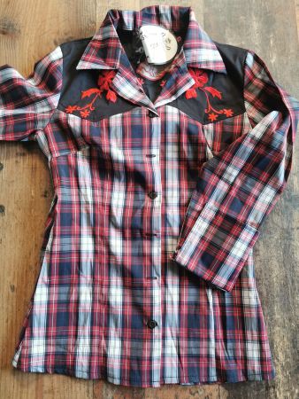 Collectif Bluse Karo Schwalben *NEU* 8