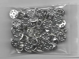250 Neue Pin Verschlüsse silbern