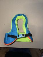 Gilet de natation enfant 25-35 kg bleu vert état neuf