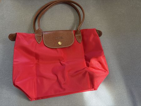 Borsa Longchamp Le Pliage rossa nylon pelle