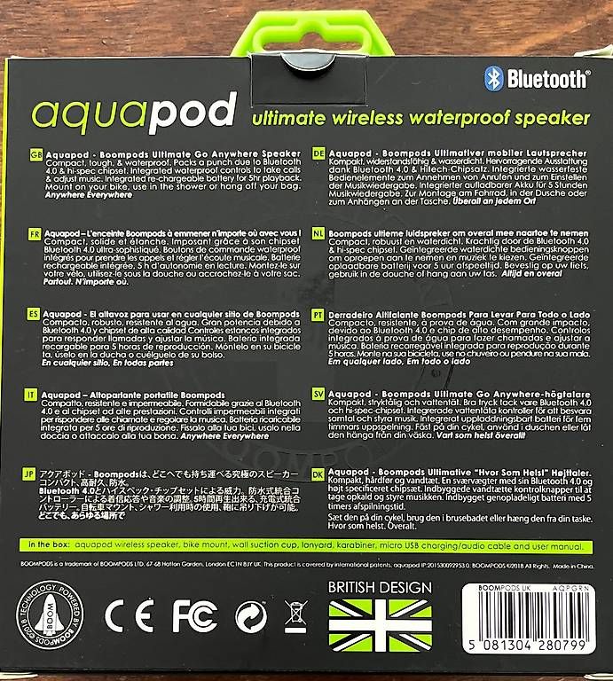 Casse acustiche: Boompods – Nuovo e nell'imballaggio originale da Penthalaz venduto da venizelos 1