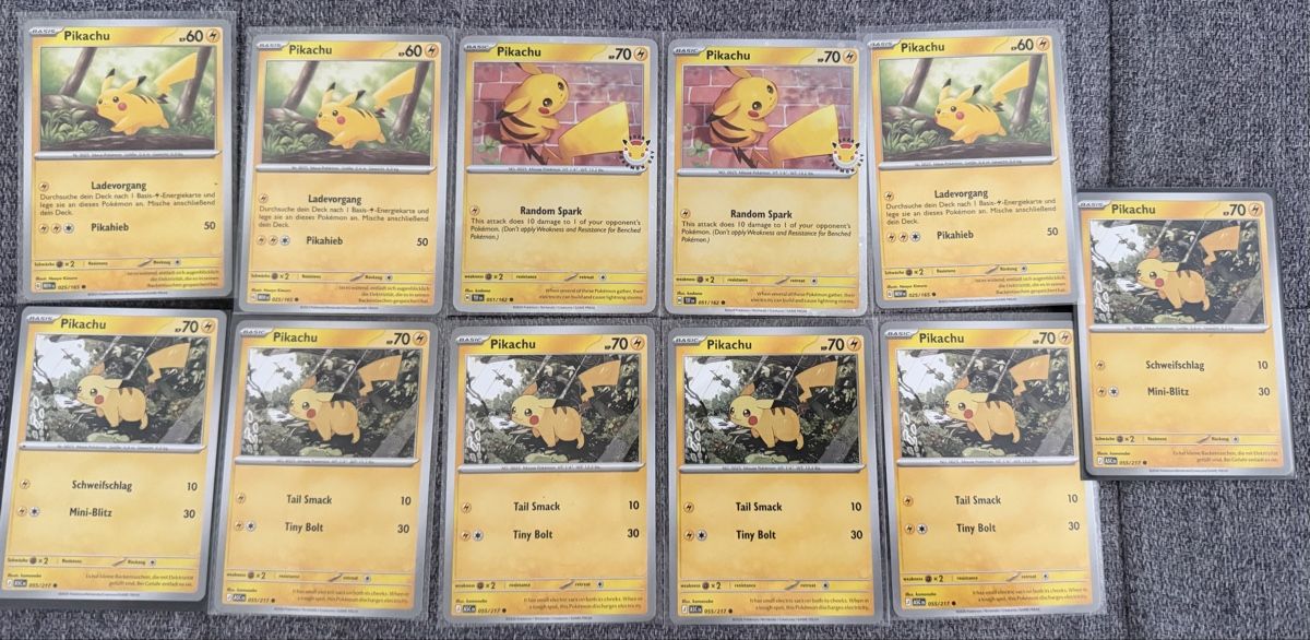 Pokémon Sammelbilder & Trading cards: Pokémon Sammelkarten Pikachu 11 Karten – Neu (gemäss Beschreibung) aus Brugg AG von bbc_cwk7