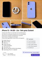 iPhone 12 64GB Lila - Top Zustand, inkl. Ladekabel