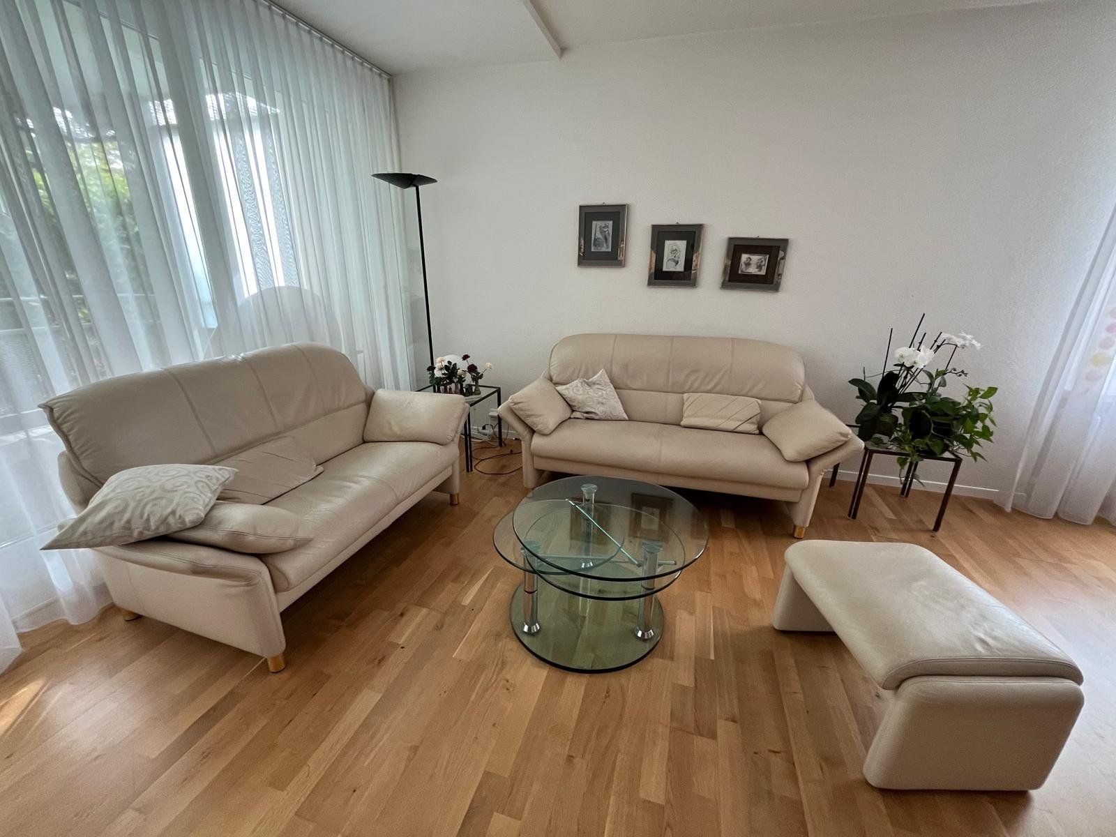 Divani: Polstergruppe echt Leder, beige – Usato da Gossau SG venduto da jerrycotton62 1