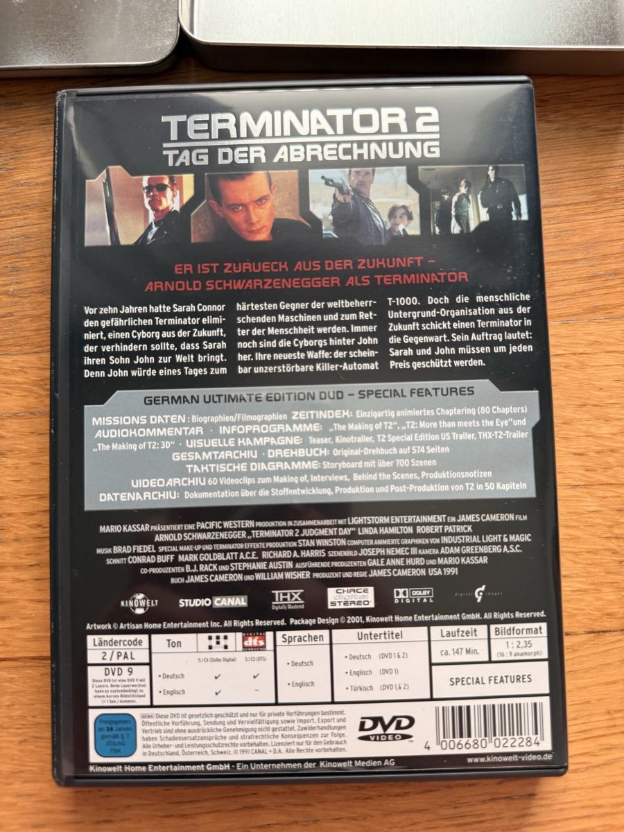 Tous les DVDs: Terminator 2 Judgment Day - DVD German Ultimate Edition – D'occasion à Kölliken par nerdorado 4