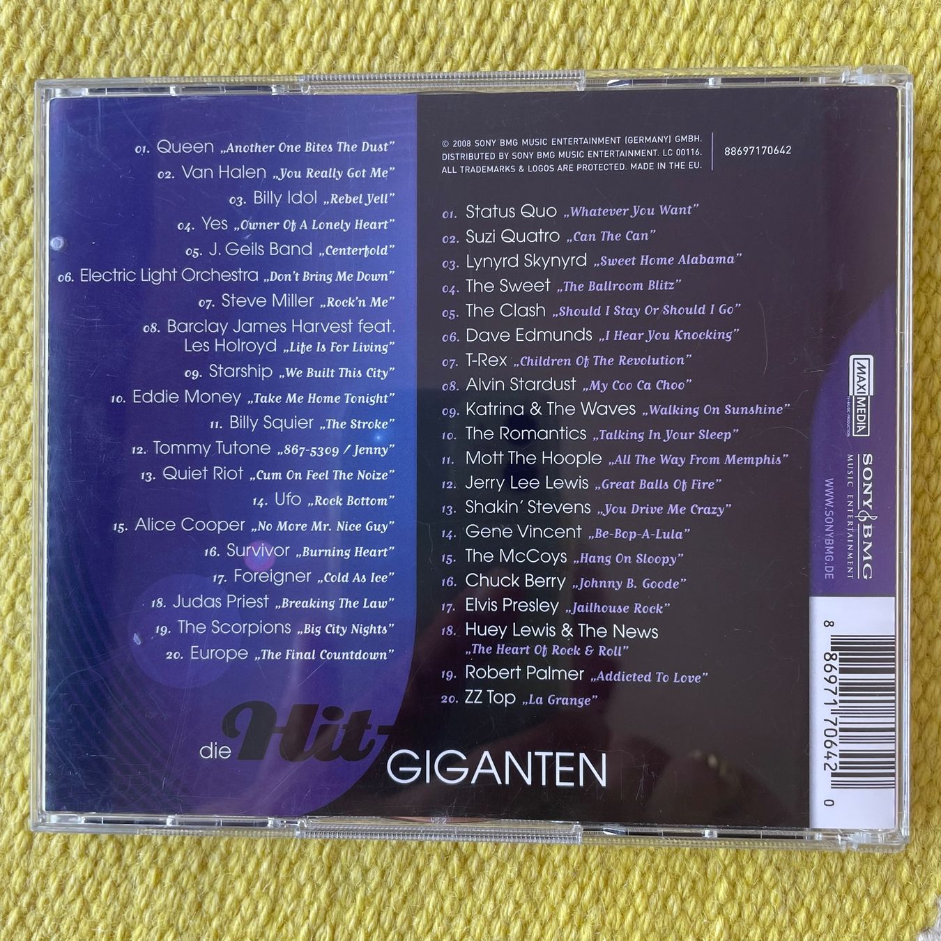 CD: DIE HIT GIGANTEN-2CD 40HITS ROCKPARTY – Usato da Rorschacherberg venduto da CD-Roli 1