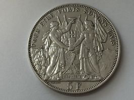 Schweiz Schützentaler 5 Franken Lausanne 1876 Silber