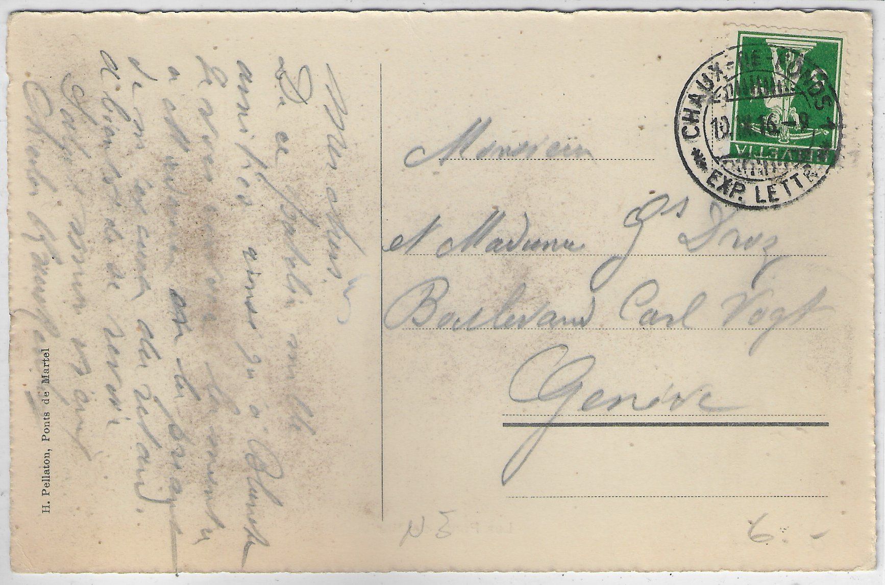 Cartoline postali: Les Pont de Martel - Vue generale – Usato da Ettingen venduto da Kartenplanet 1
