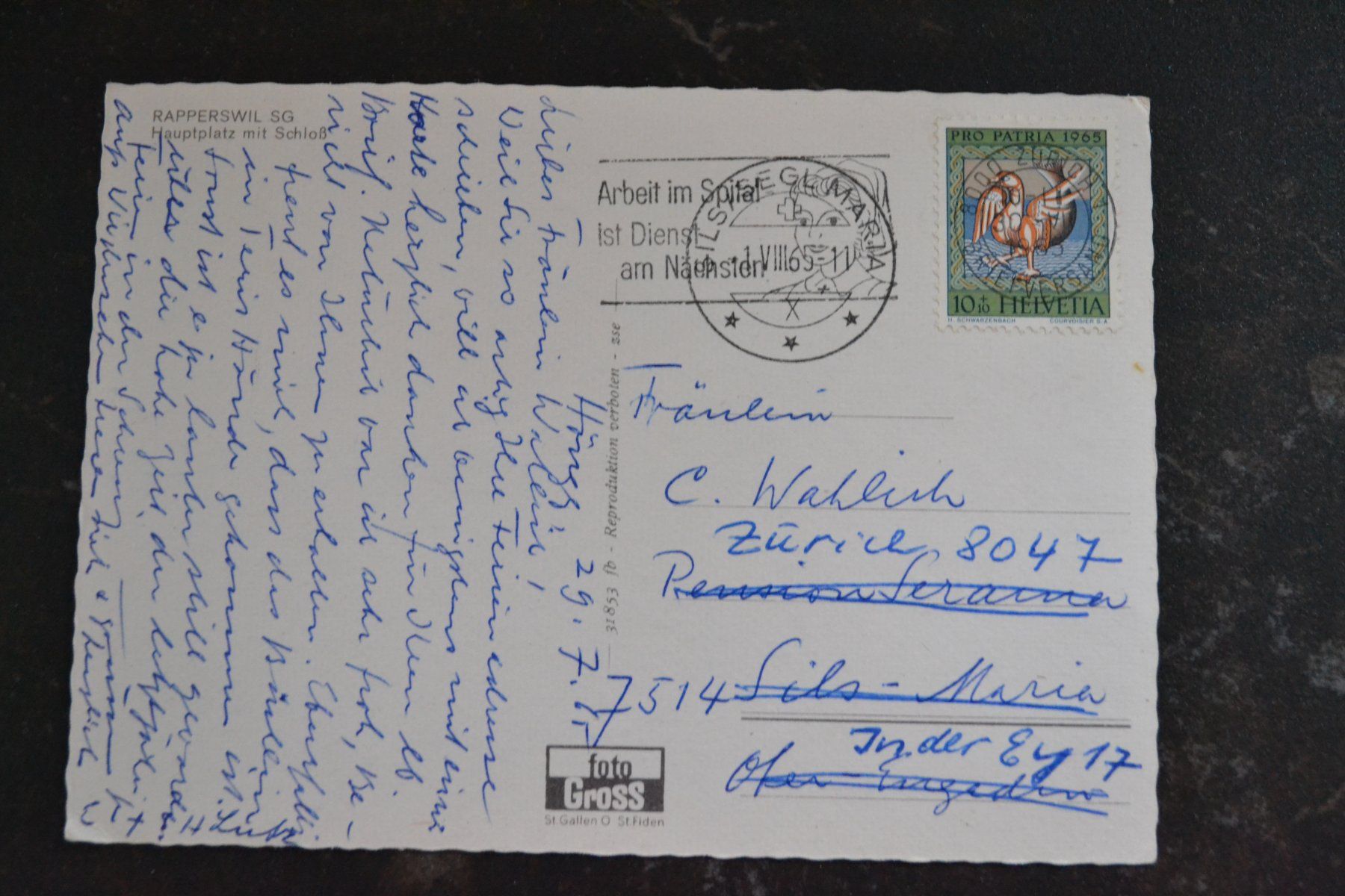 Cartoline postali: AK Rapperswil SG – Usato da Beinwil am See venduto da kajak55 1