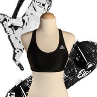 Adidas Sport-BH, schwarz, Größe 38