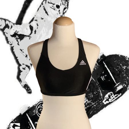 Adidas Sport-BH, schwarz, Größe 38