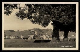 Gonten /App., Dorfansicht mit Kirche und