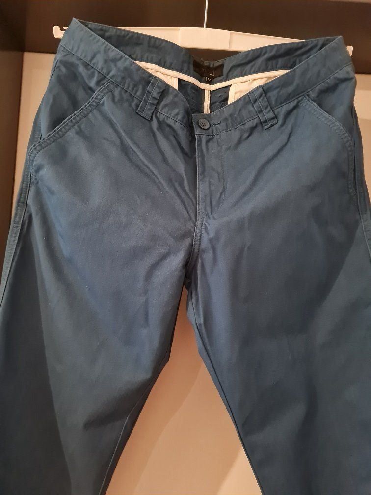 Pantaloni: Neu: Hose - petrol - Gr.52 – Nuovo (secondo la descrizione) da Uznach venduto da Laeuffer 1