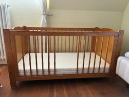 Kinderbett Holz mit Matratze Tencel