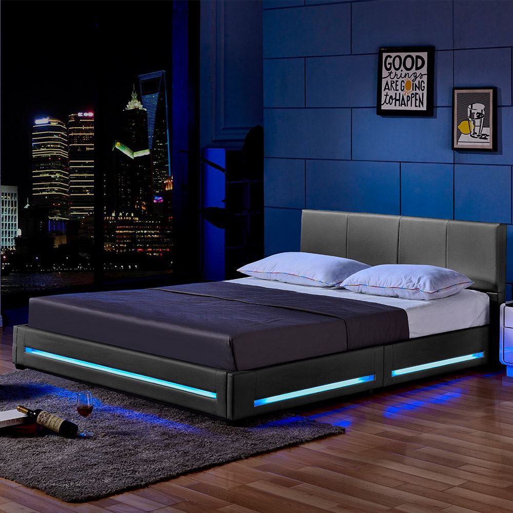 Letti: 20561 - LED Bett 180x200 ASTEROID - Dunkelgrau – Nuovo e nell'imballaggio originale da Wallenwil venduto da toesstal-vertrieb