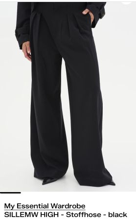 My Essential Wardrobe Highwaist Hosen Gr. 38 Dunkelbraun-Sch