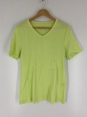 T-Shirt Baumwolle mit V-Ausschnitt, Grösse XL, "Neuwertig"
