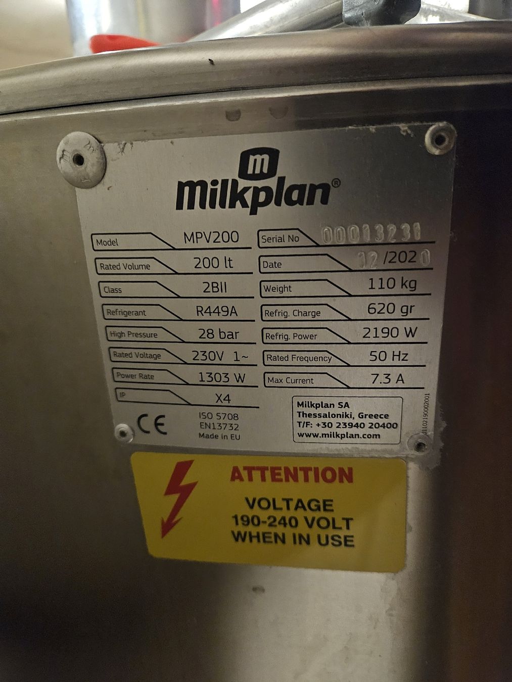 Équipements de traite: Milchtank 200Lt – D'occasion à Krauchthal par Thorgerbs 1