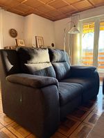 Canapé en tissu anthracite, très bon état