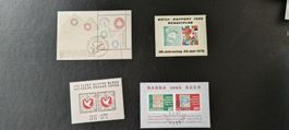 Briefmarken Schweiz 4 Blocks