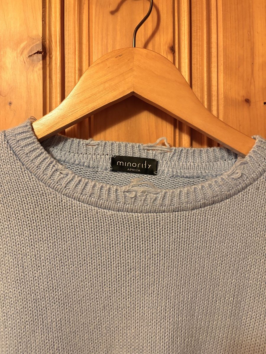 Pullover & Sweatshirts: Pull-over bleu clair Minority Apulia avec effet vieilli – Gebraucht aus Rougemont von anabncsa 1