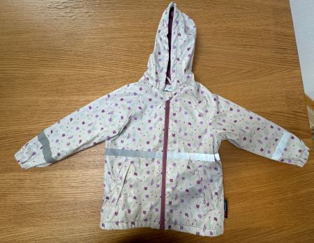 Lupilu Regenjacke Gr. 98/104 – Fleecefutter & Blattmuster