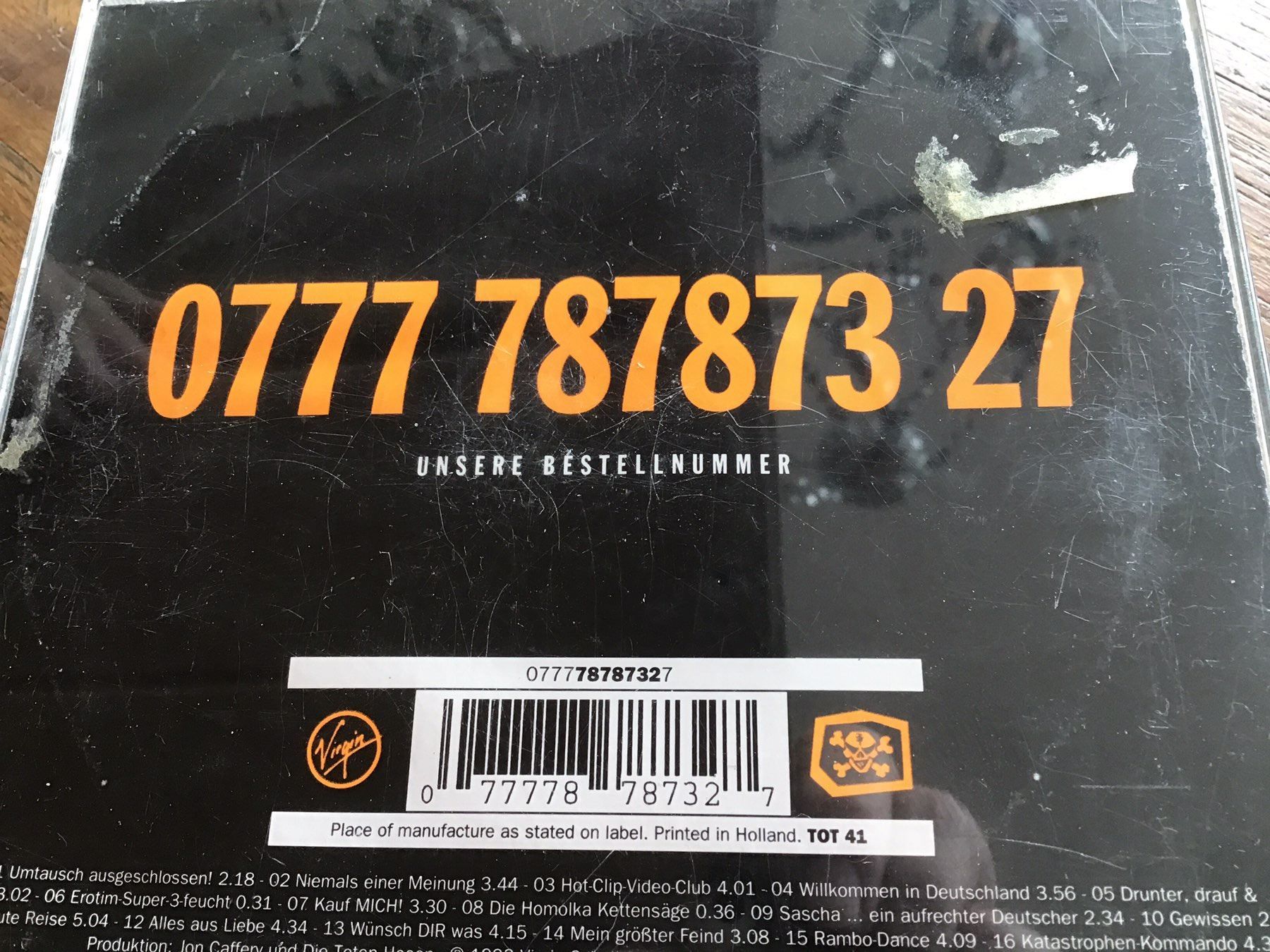 CD: DIE TOTEN HOSEN.   💿 – Usato da Thierachern venduto da sweden08 1