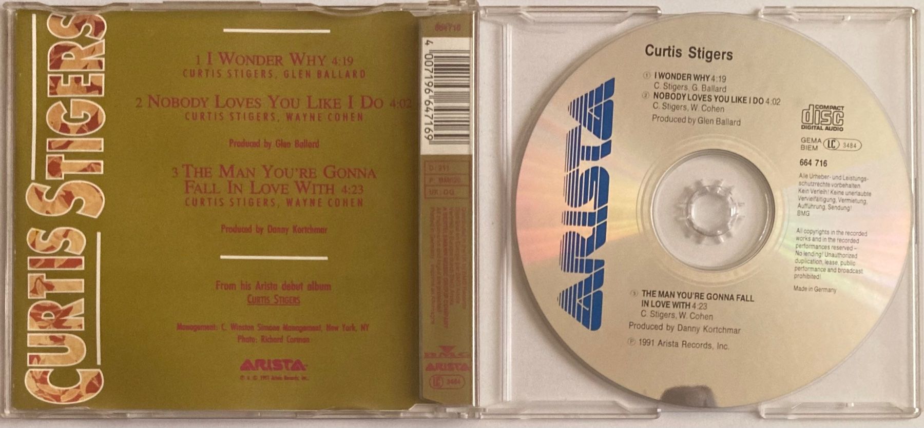 CD: CURTIS STIGERS - I WONDER WHY – Usato da Poliez-Pittet venduto da Newtown-Records 1