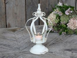 Teelichthalter auf Kronenfuß, Chic Antique